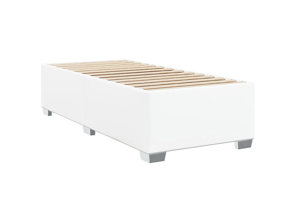 Boxspring met matras kunstleer wit 100x200 cm