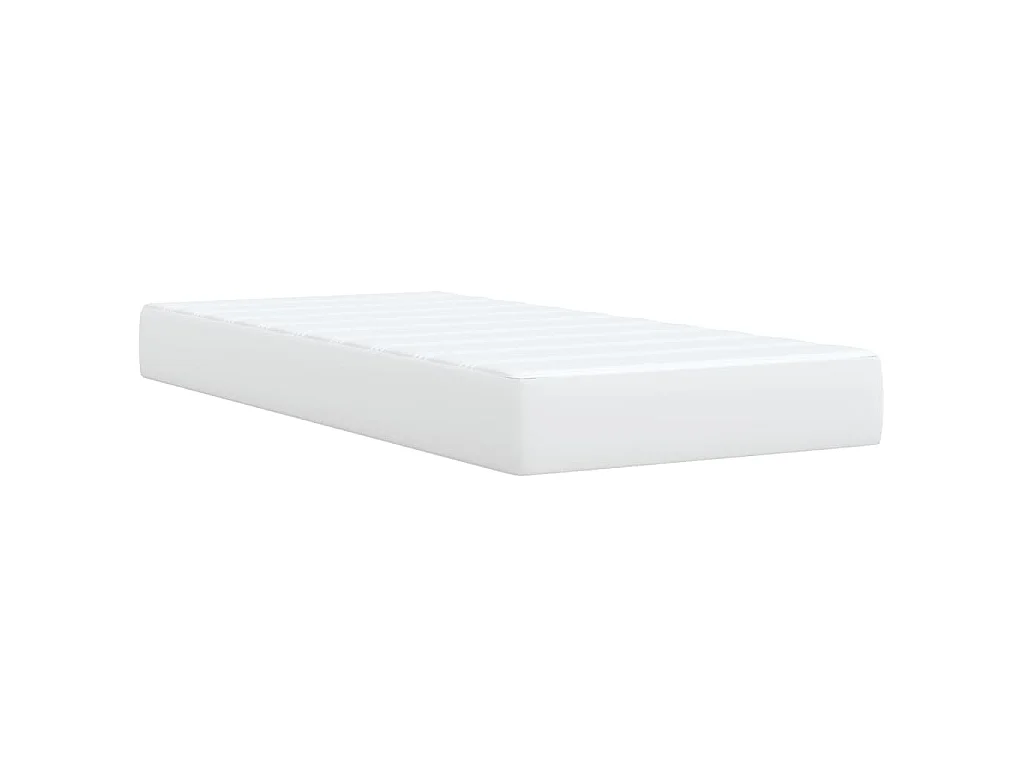 Boxspring met matras kunstleer wit 100x200 cm