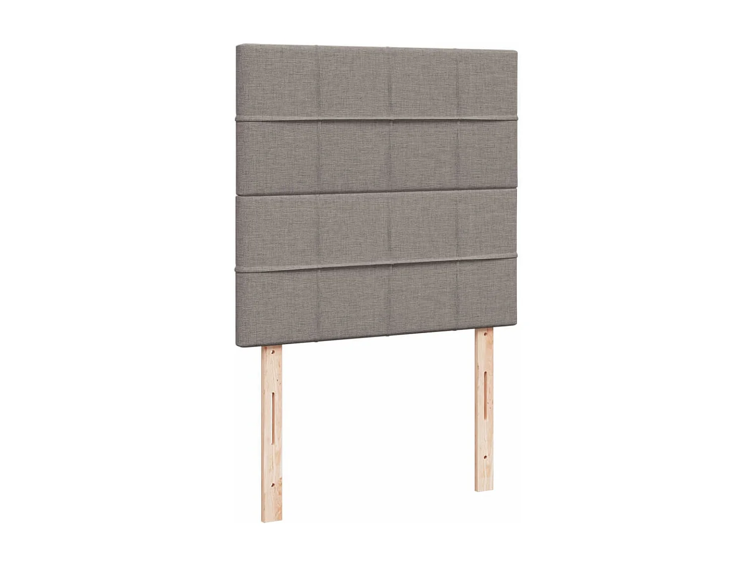 Cama box spring con colchón tela gris taupe 100x200 cm