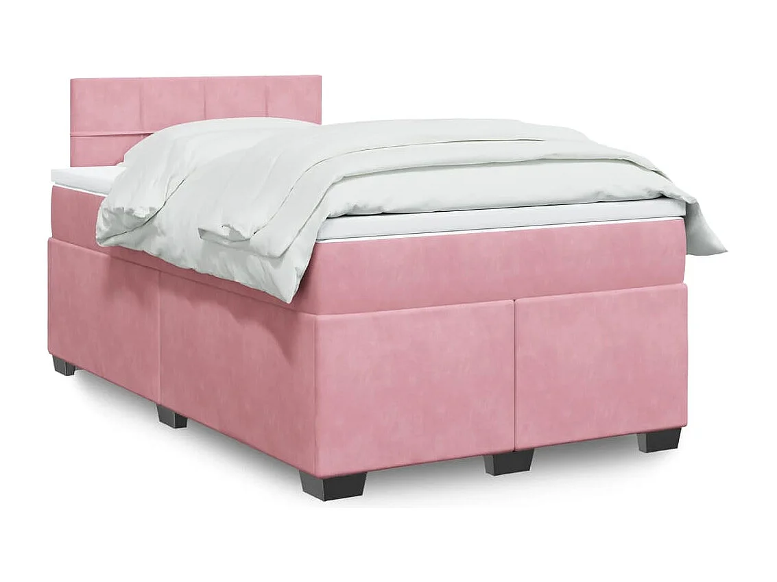 Boxspringbett mit Matratze Rosa 120x200 cm Samt