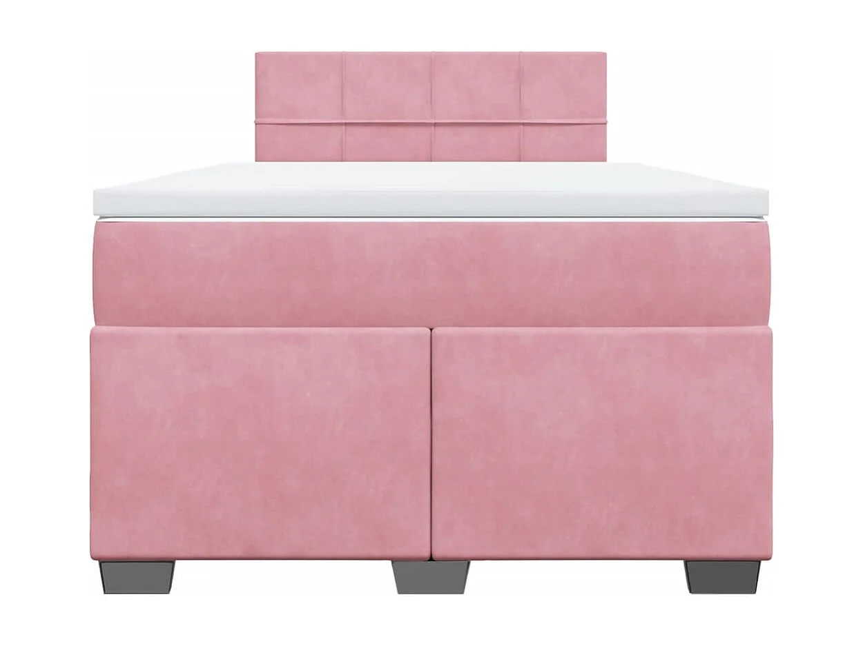 Sommier à lattes de lit avec matelas Rose 120x200 cm Velours