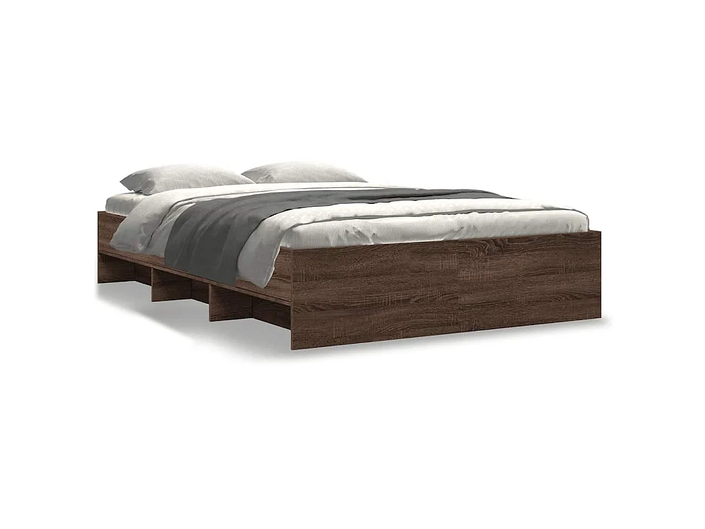 Bedframe zonder matras bewerkt hout bruin eikenkleur 120x200 cm