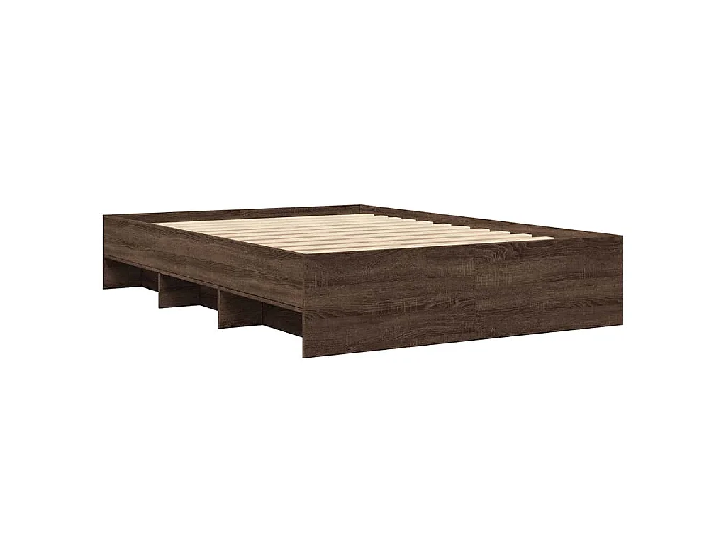 Bedframe zonder matras bewerkt hout bruin eikenkleur 120x200 cm