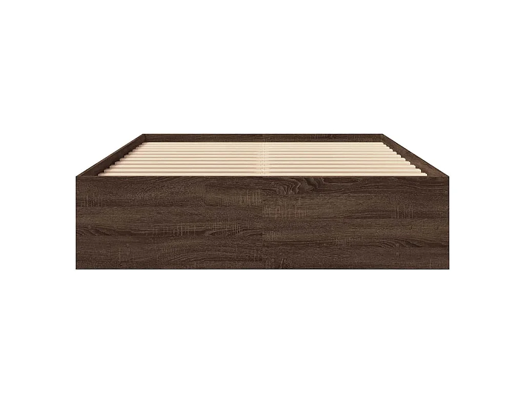 Bedframe zonder matras bewerkt hout bruin eikenkleur 120x200 cm