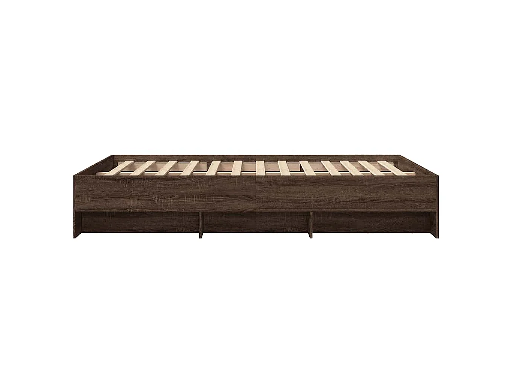 Bedframe zonder matras bewerkt hout bruin eikenkleur 120x200 cm