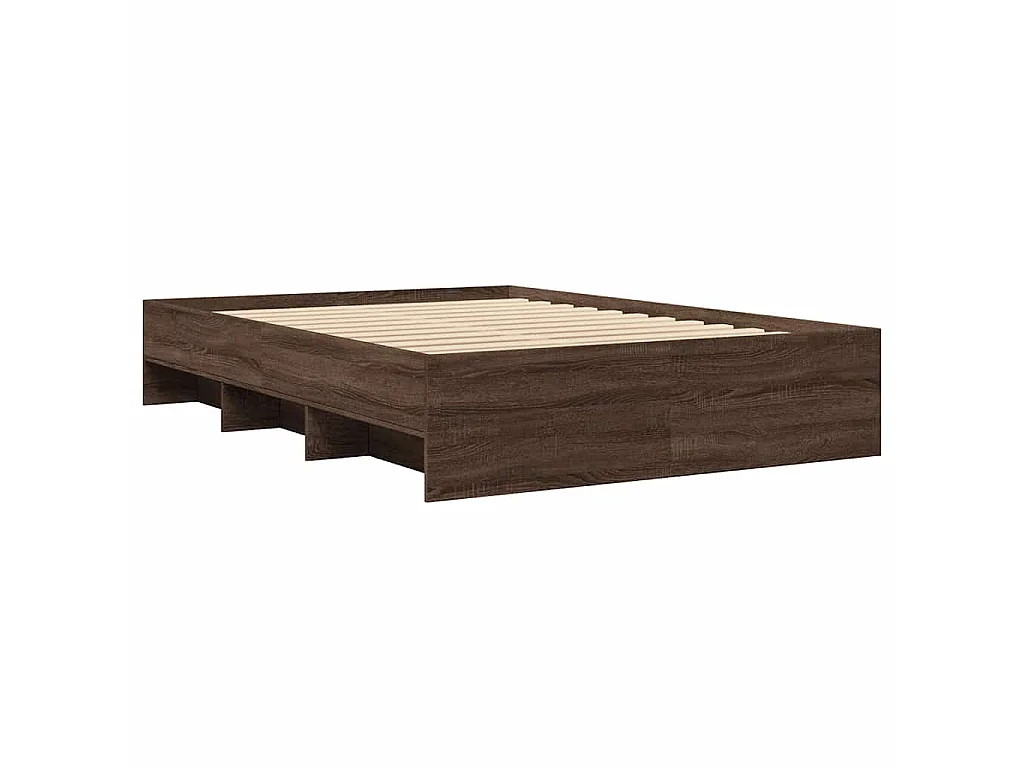 Bedframe zonder matras bewerkt hout bruin eikenkleur 120x200 cm