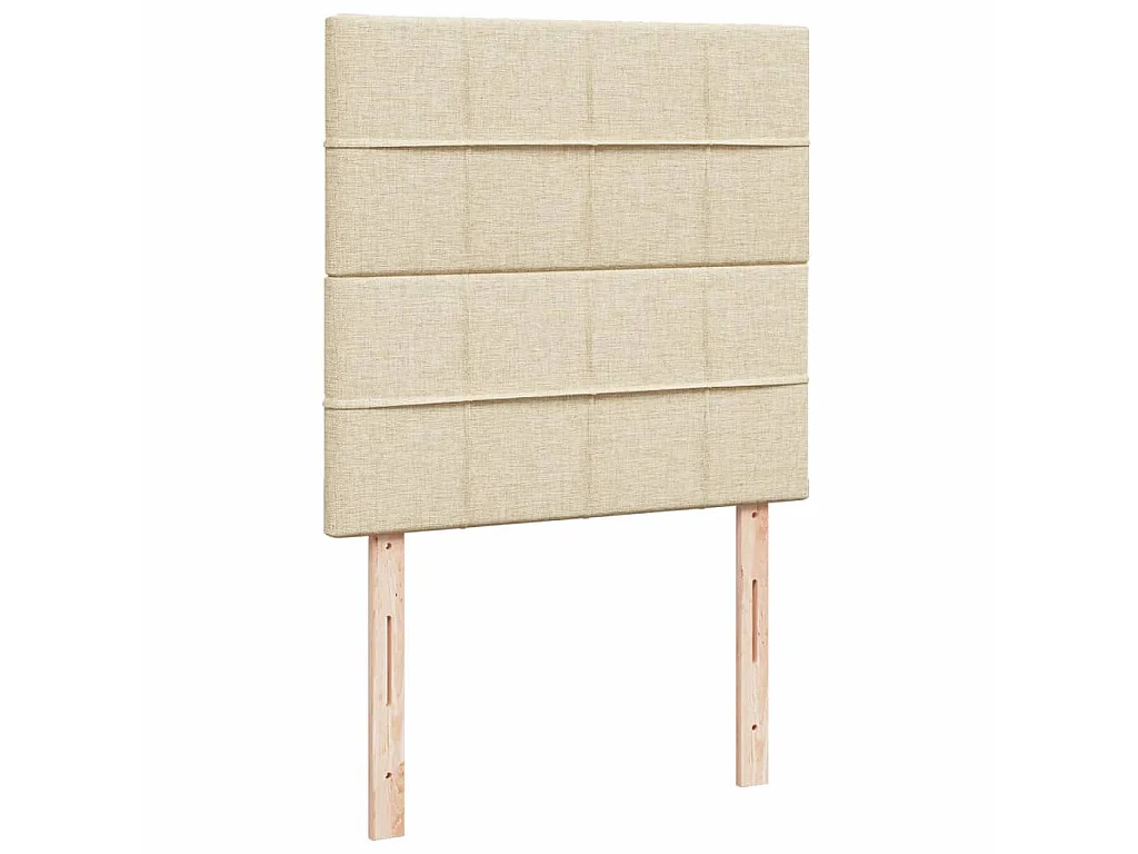 Boxspringbett mit Matratze Creme 100x200 cm Stoff