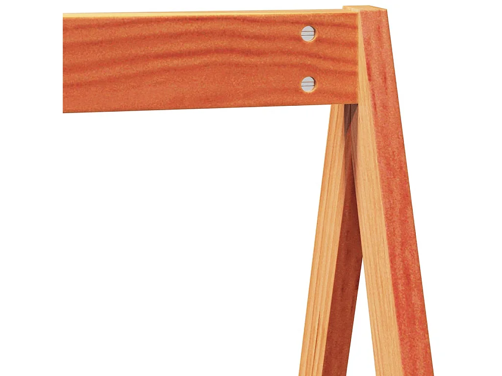 Letto a Soppalco con Tetto Marrone Cera 90x200 cm Legno di Pino