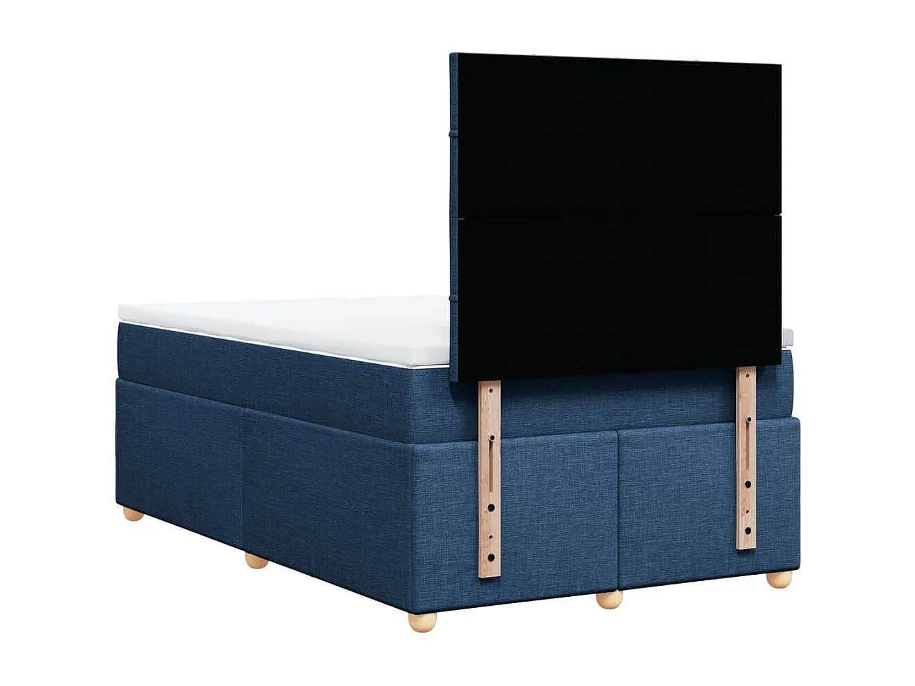 Sommier à lattes de lit avec matelas Bleu 120x200 cm Tissu