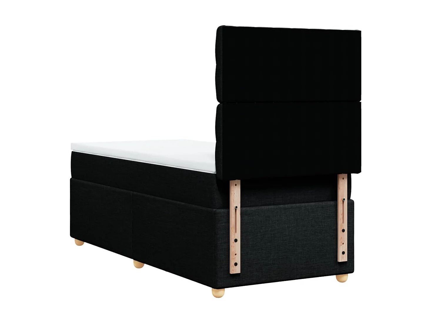Boxspringbett mit Matratze Schwarz 100x200 cm Stoff
