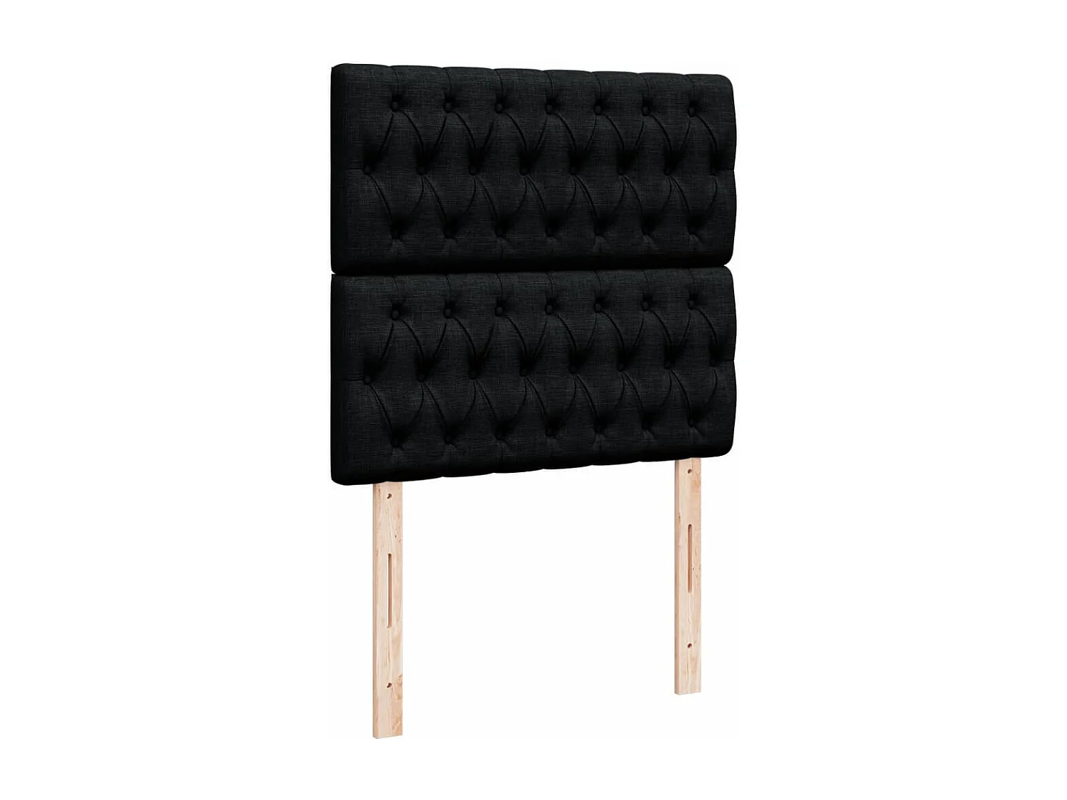 Boxspringbett mit Matratze Schwarz 100x200 cm Stoff