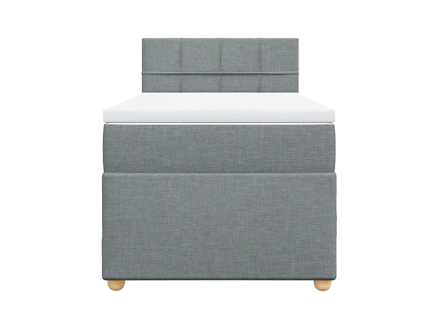 Sommier à lattes de lit avec matelas Gris clair 100x200cm Tissu