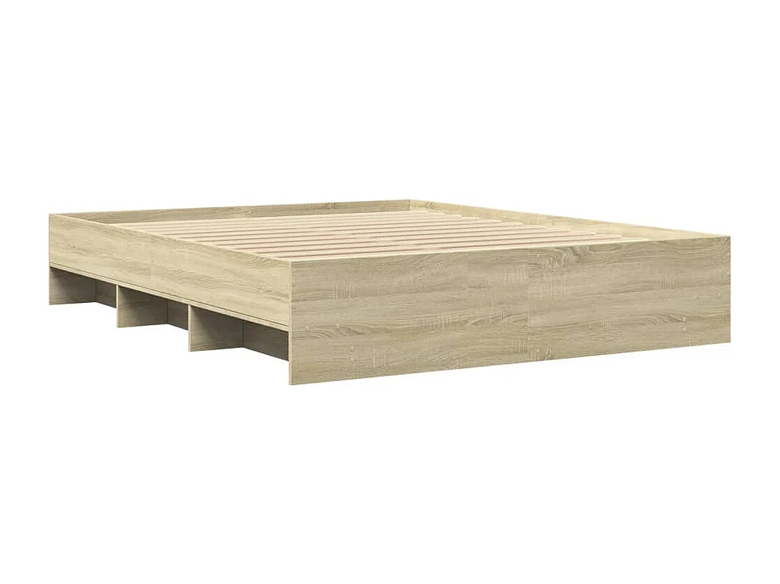 Bedframe zonder matras hout sonoma eikenkleurig 150x200 cm