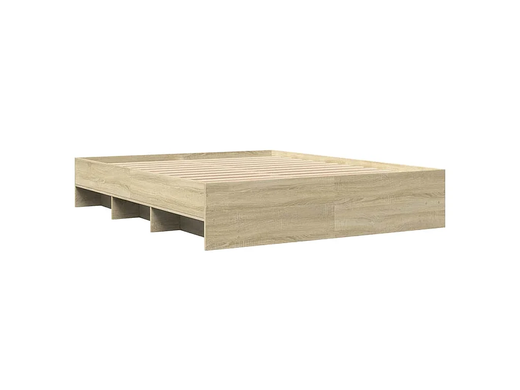 Bedframe zonder matras hout sonoma eikenkleurig 150x200 cm