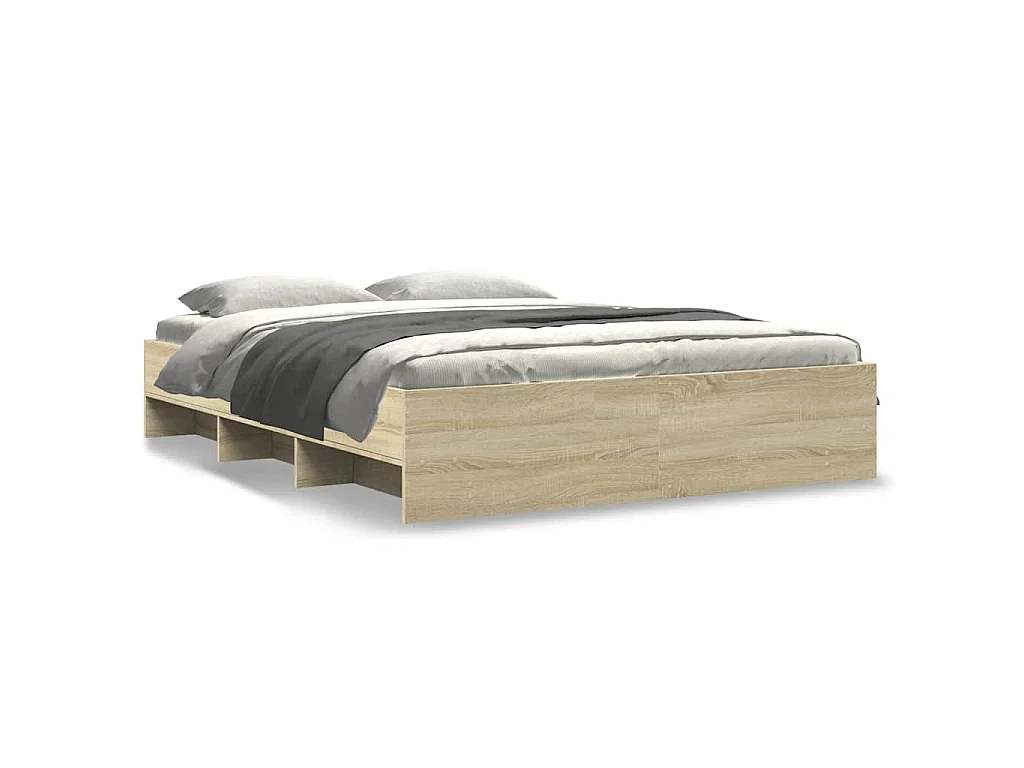Bedframe zonder matras hout sonoma eikenkleurig 150x200 cm