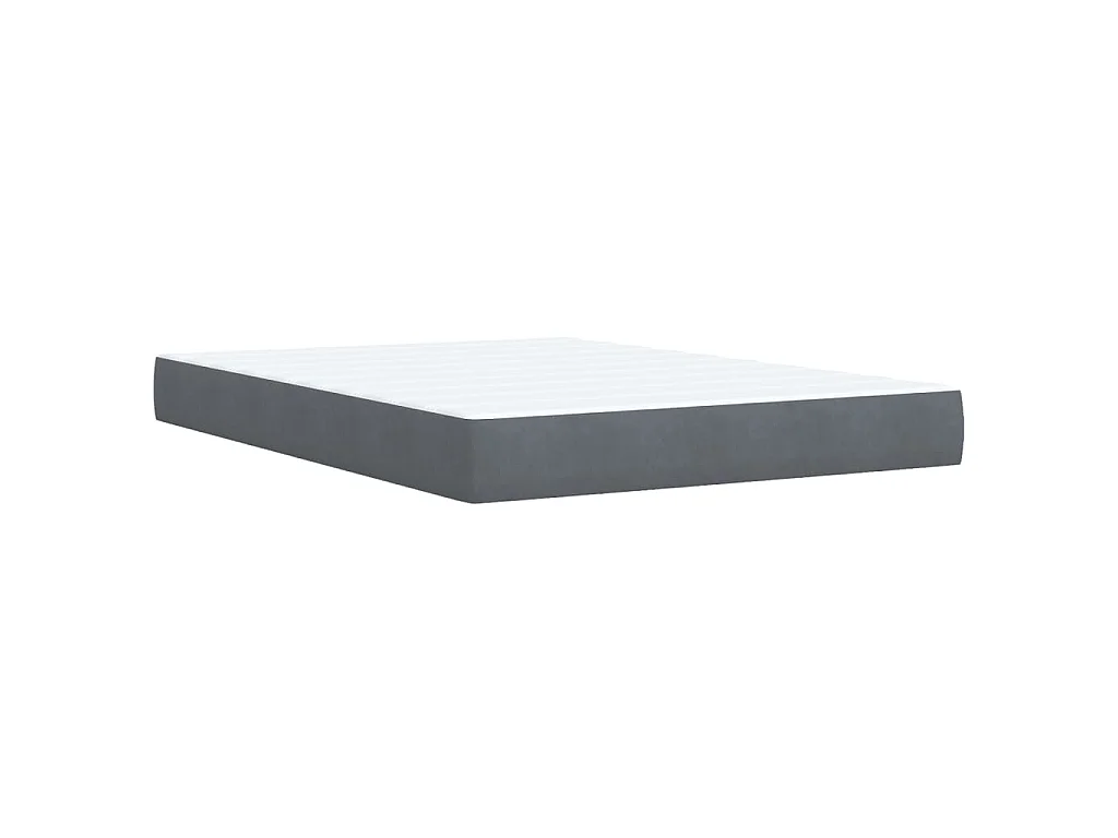 Boxspring met matras fluweel donkergrijs 160x200 cm