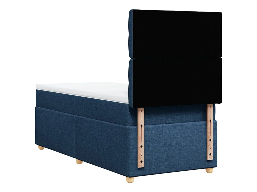 Sommier à lattes de lit avec matelas Bleu 80x200 cm Tissu