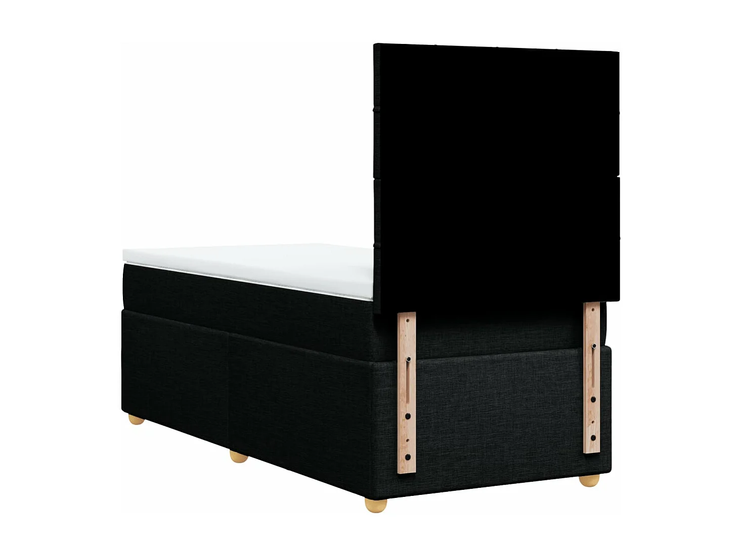 Giroletto a Molle con Materasso Nero 80x200 cm inTessuto