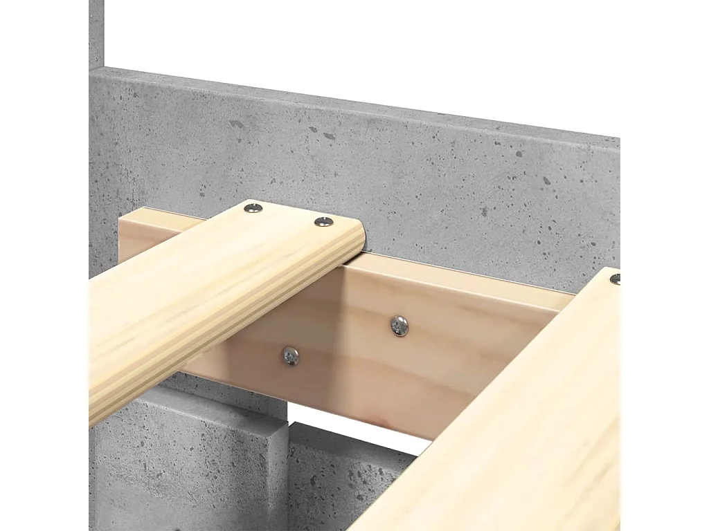 Giroletto Testiera Grigio Cemento 160x200 cm Legno Multistrato