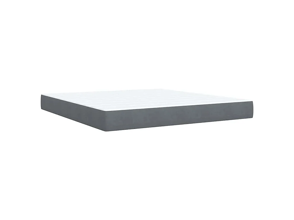 Boxspring met matras fluweel donkergrijs 180x200 cm