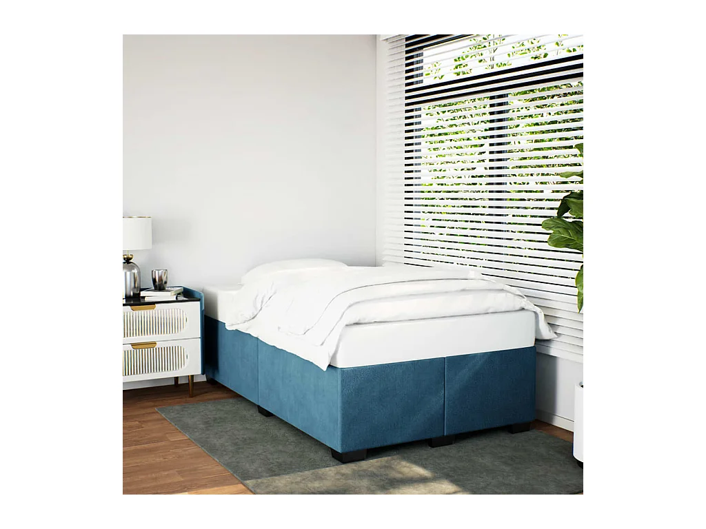 Bettgestell Blau 120x190 cm Samt