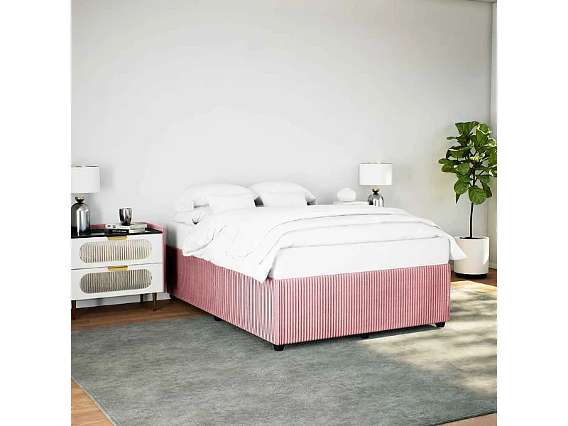 Bedframe fluweel roze 160x200 cm