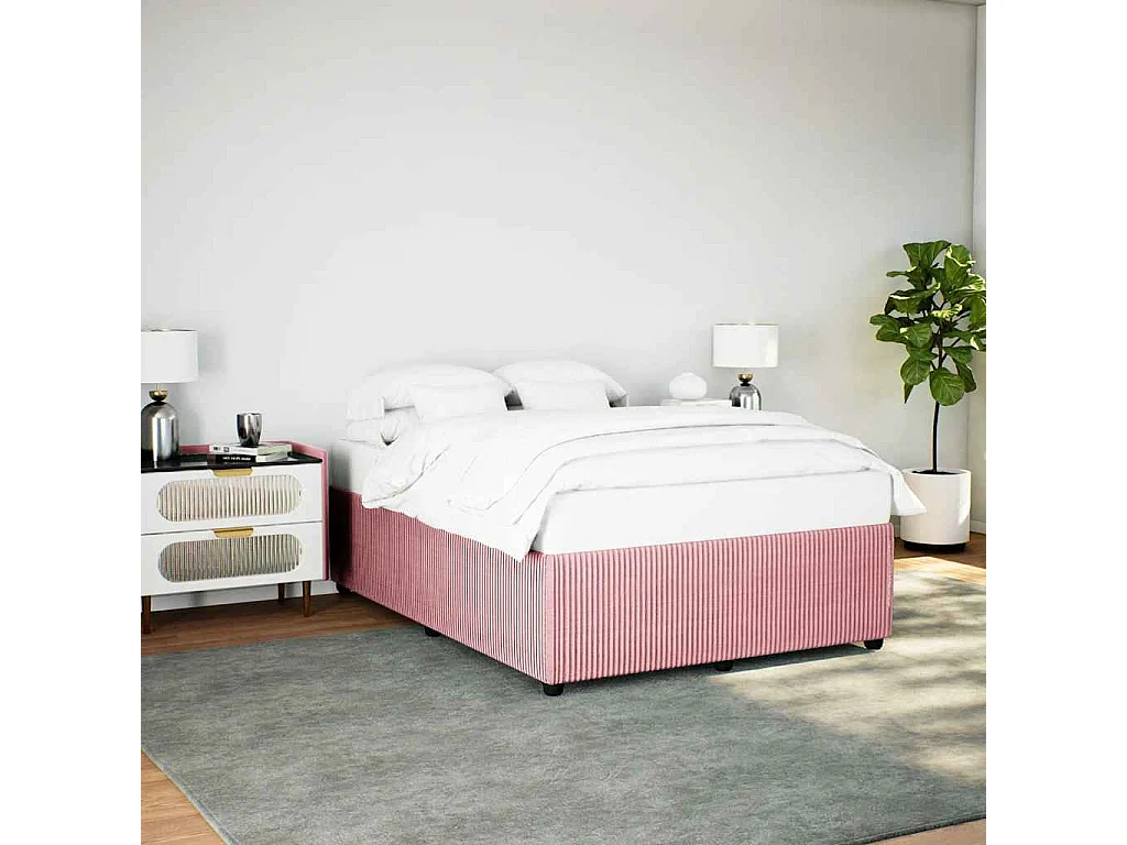 Bedframe fluweel roze 160x200 cm
