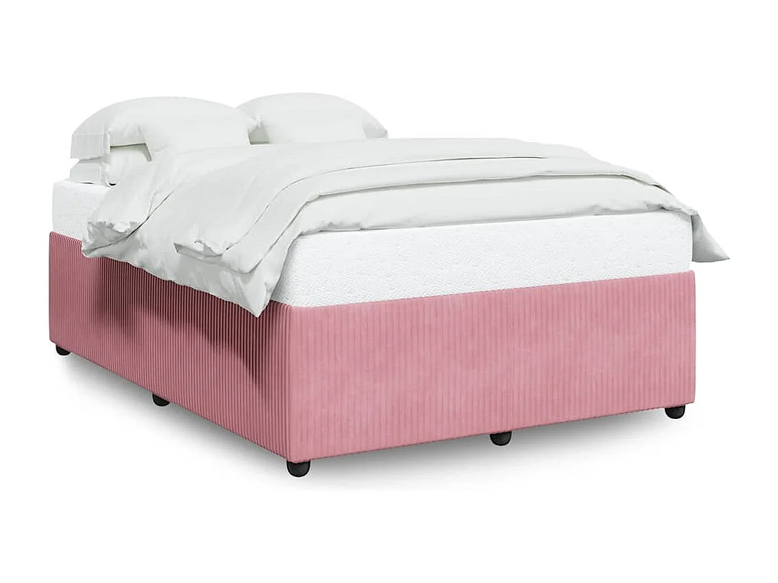 Bedframe fluweel roze 160x200 cm