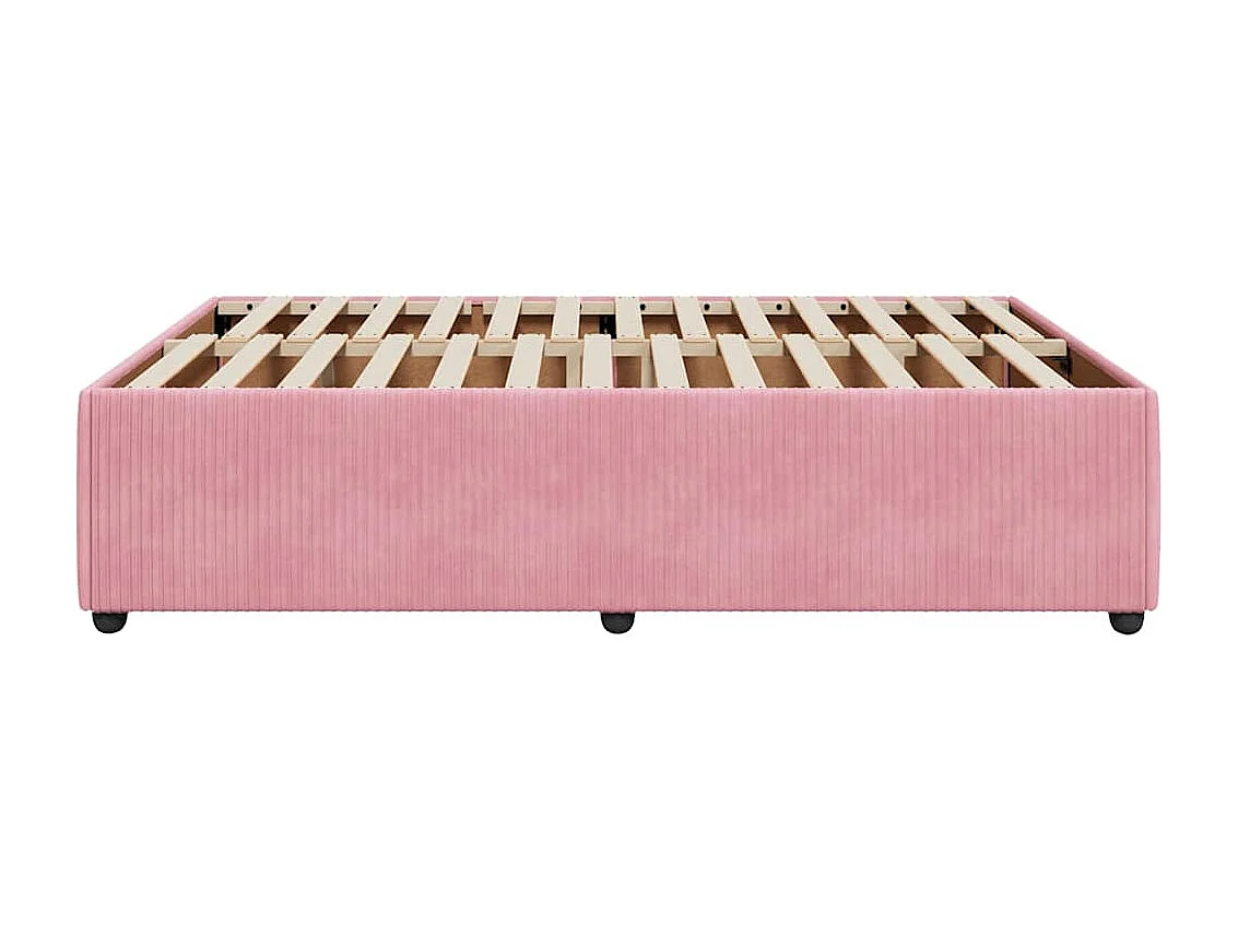 Bedframe fluweel roze 160x200 cm