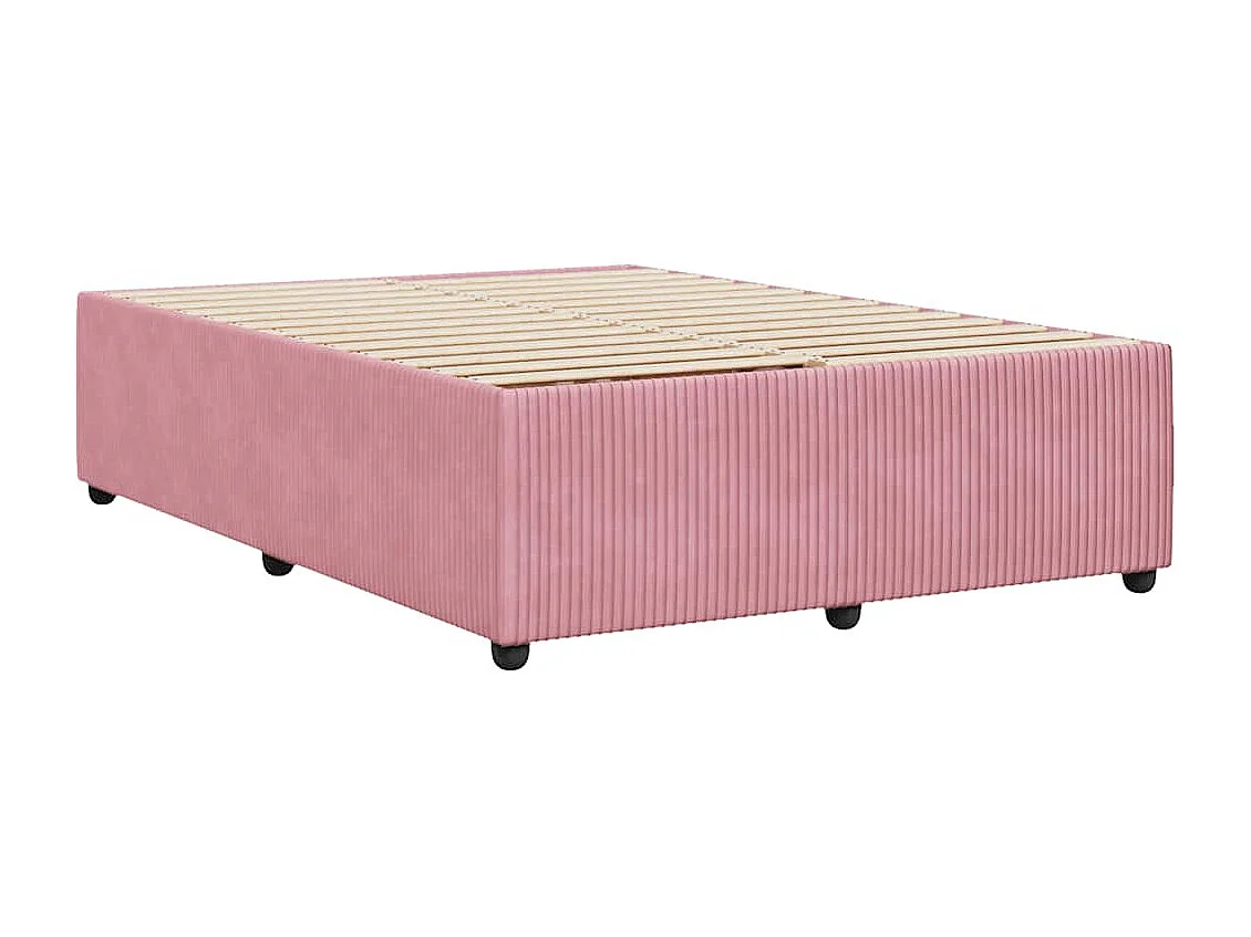 Bedframe fluweel roze 160x200 cm