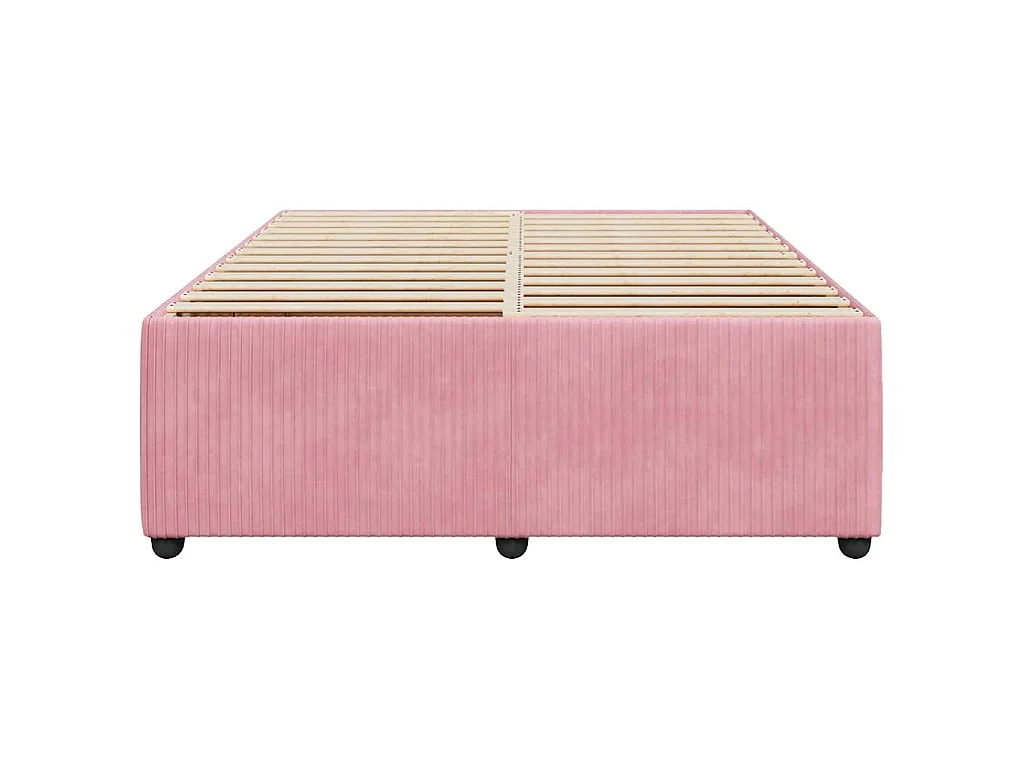 Bettgestell Rosa 160x200 cm Samt