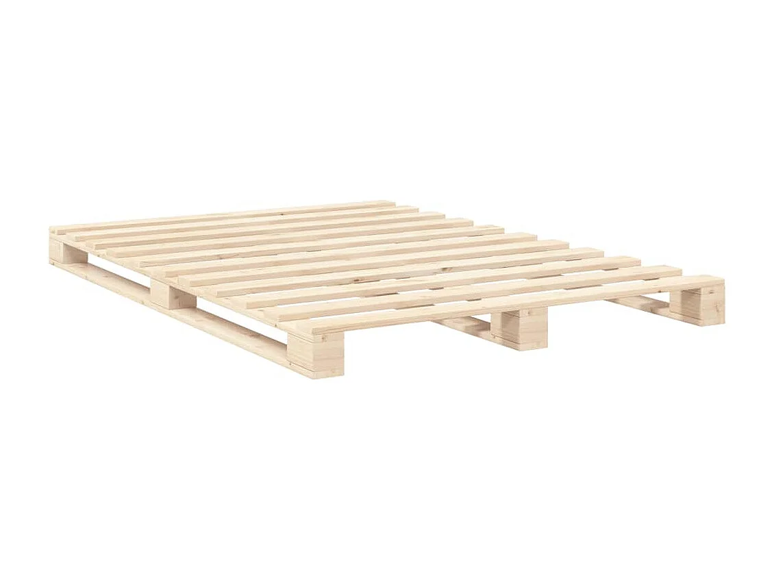 Cadre de lit sans matelas avec tête de lit bois massif