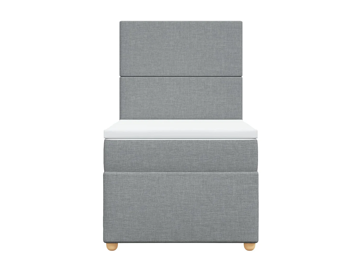 Sommier à lattes de lit et matelas Gris clair 90x190 cm Tissu