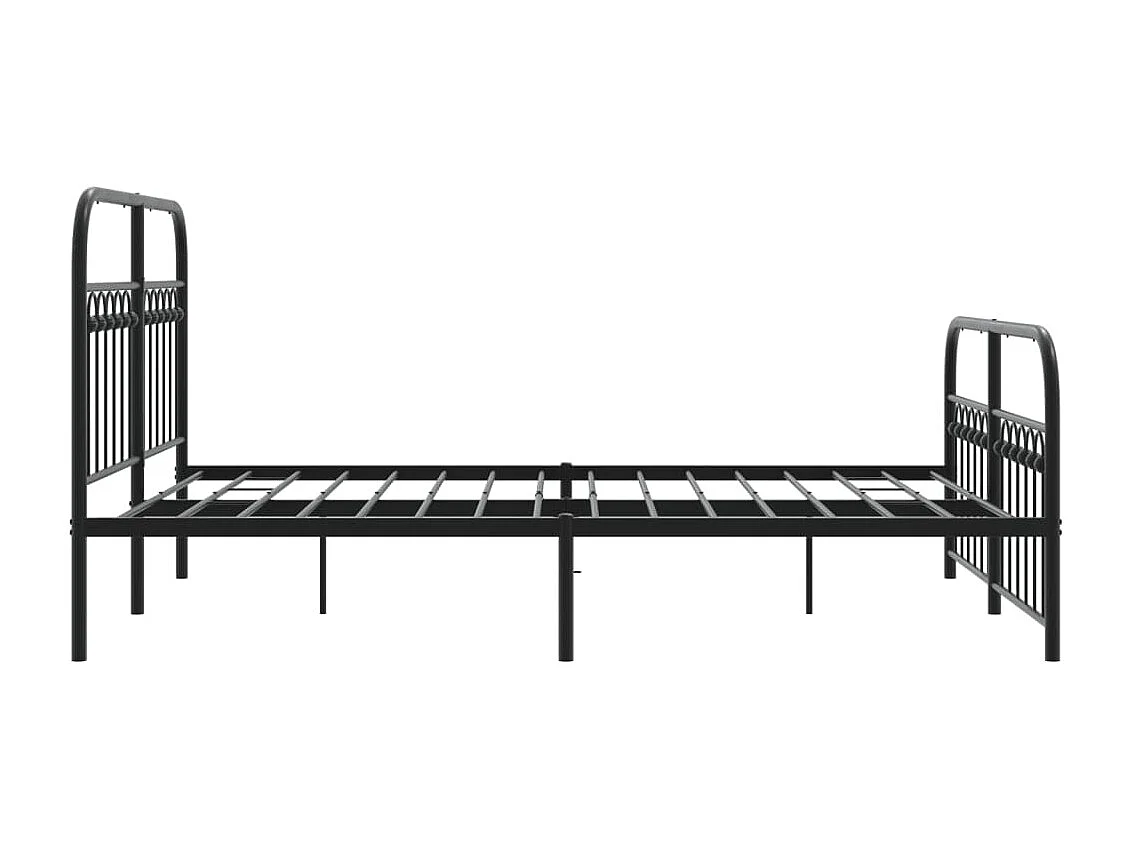 Estructura cama sin colchón con estribo metal negro 137x190 cm