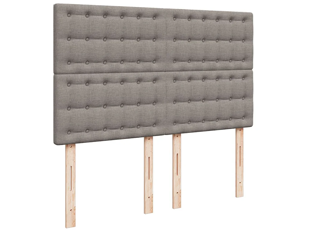 Boxspring met matras stof taupe 140x200 cm