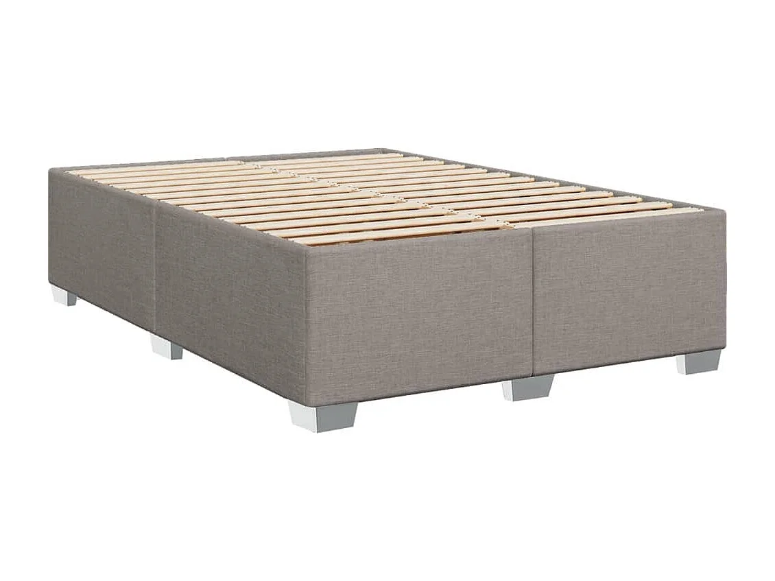 Boxspring met matras stof taupe 140x200 cm