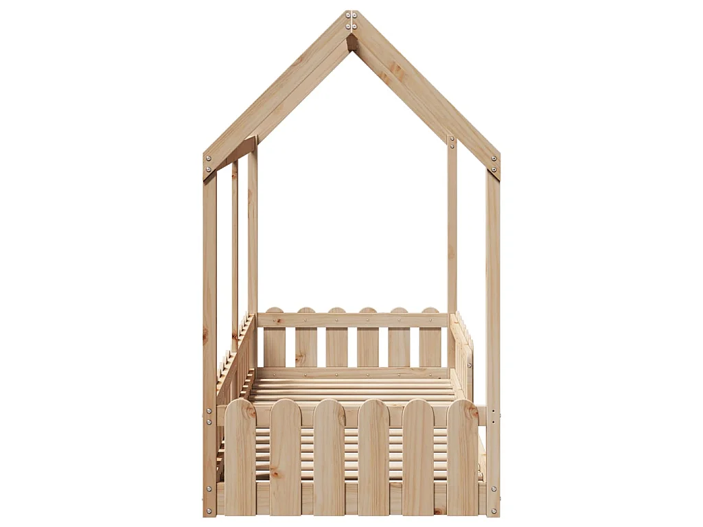 Cadre de lit d'enfants forme de maison sans matelas pin massif