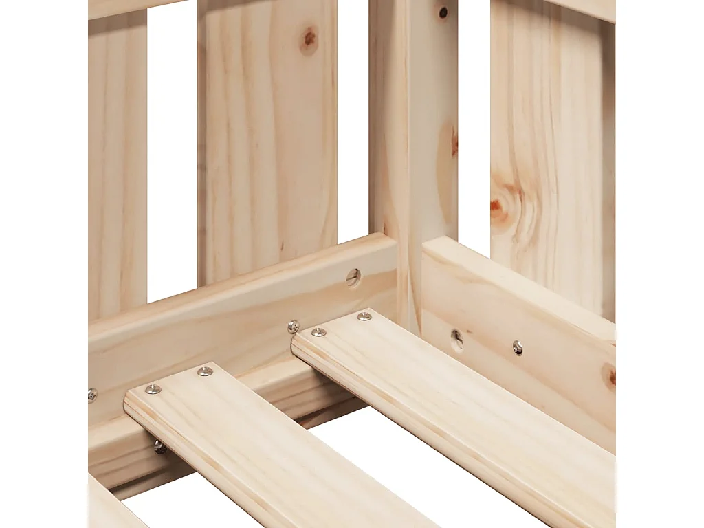 Cadre de lit d'enfants forme de maison sans matelas pin massif