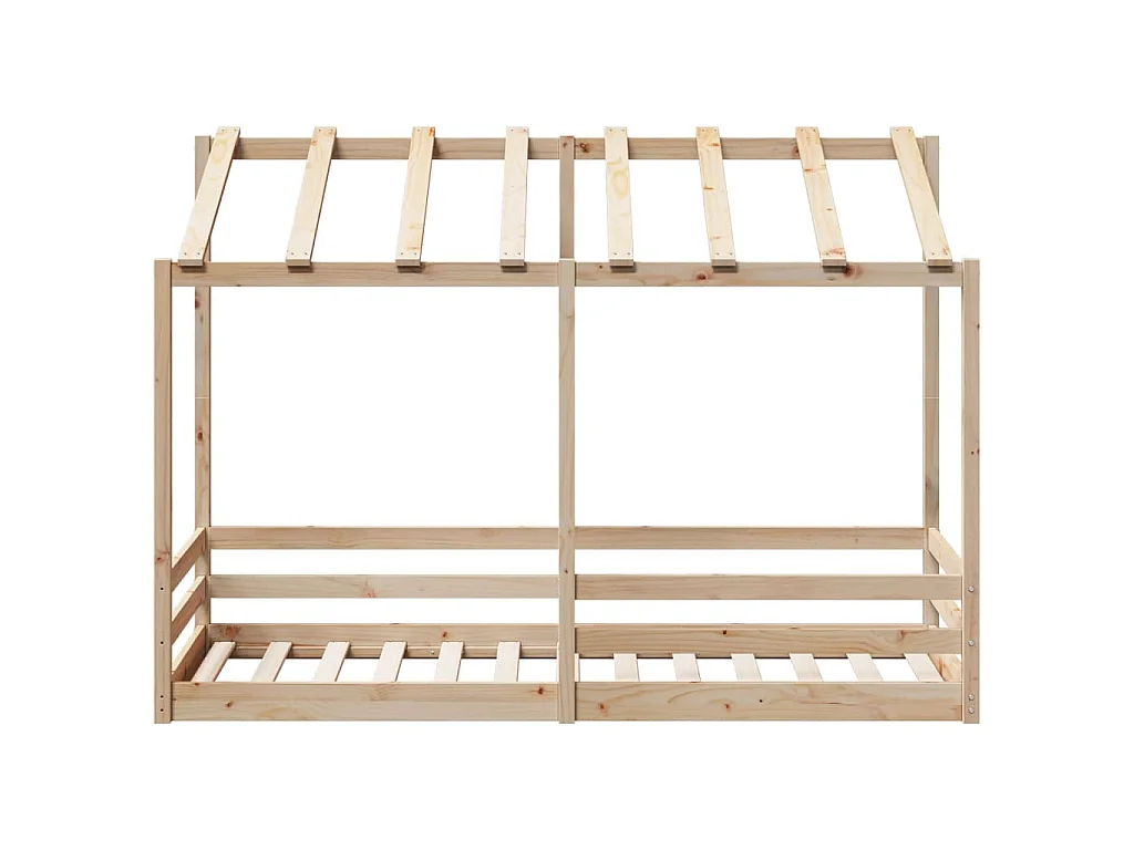 Lit pour enfants sans matelas 75x190 cm bois pin massif