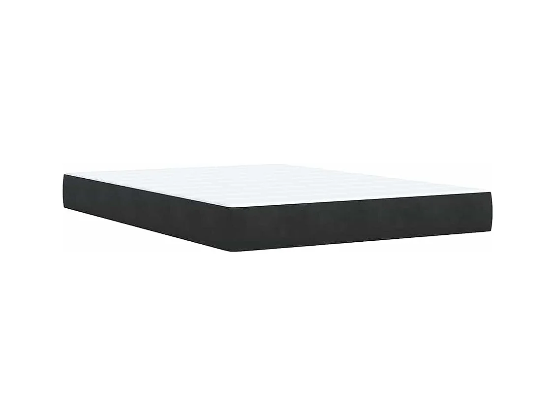 Boxspringbett mit Matratze Schwarz 140x190 cm Samt