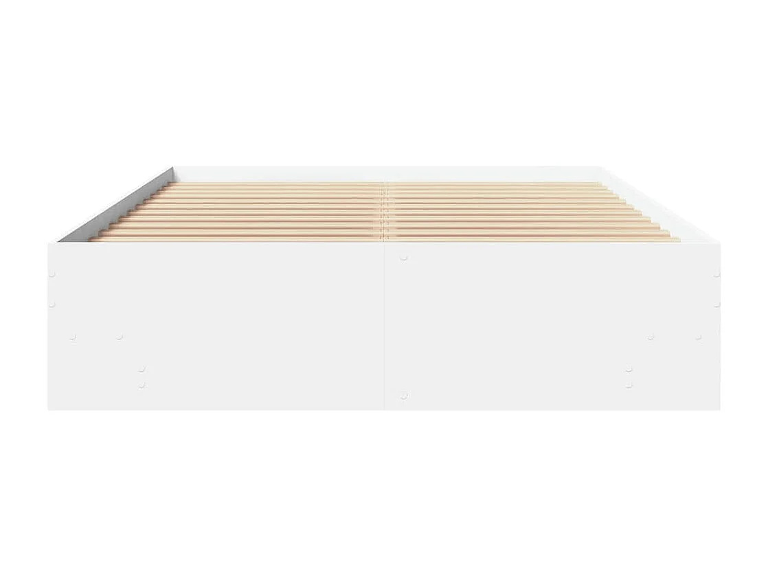 Bedframe massief hout wit 140x190 cm