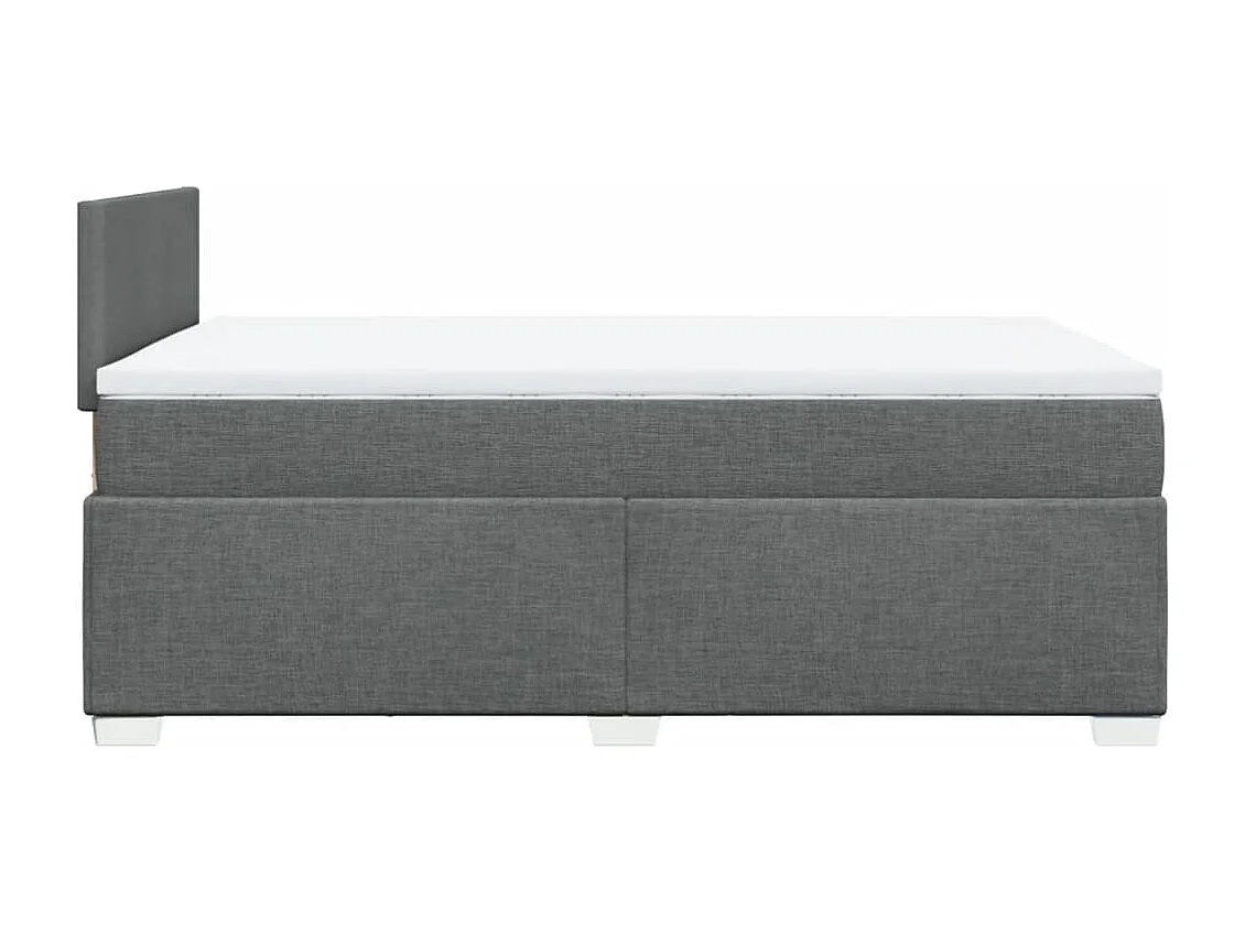Boxspring met matras stof donkergrijs 120x200 cm