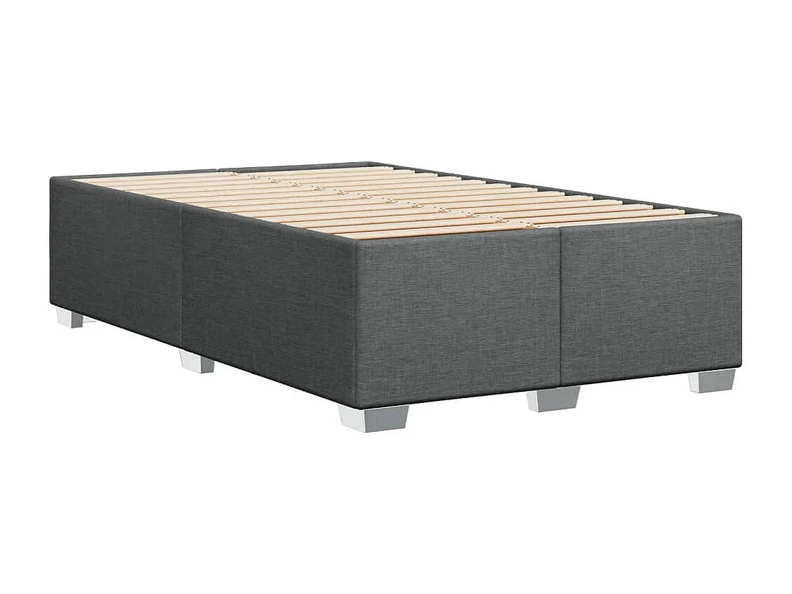 Boxspring met matras stof donkergrijs 120x200 cm