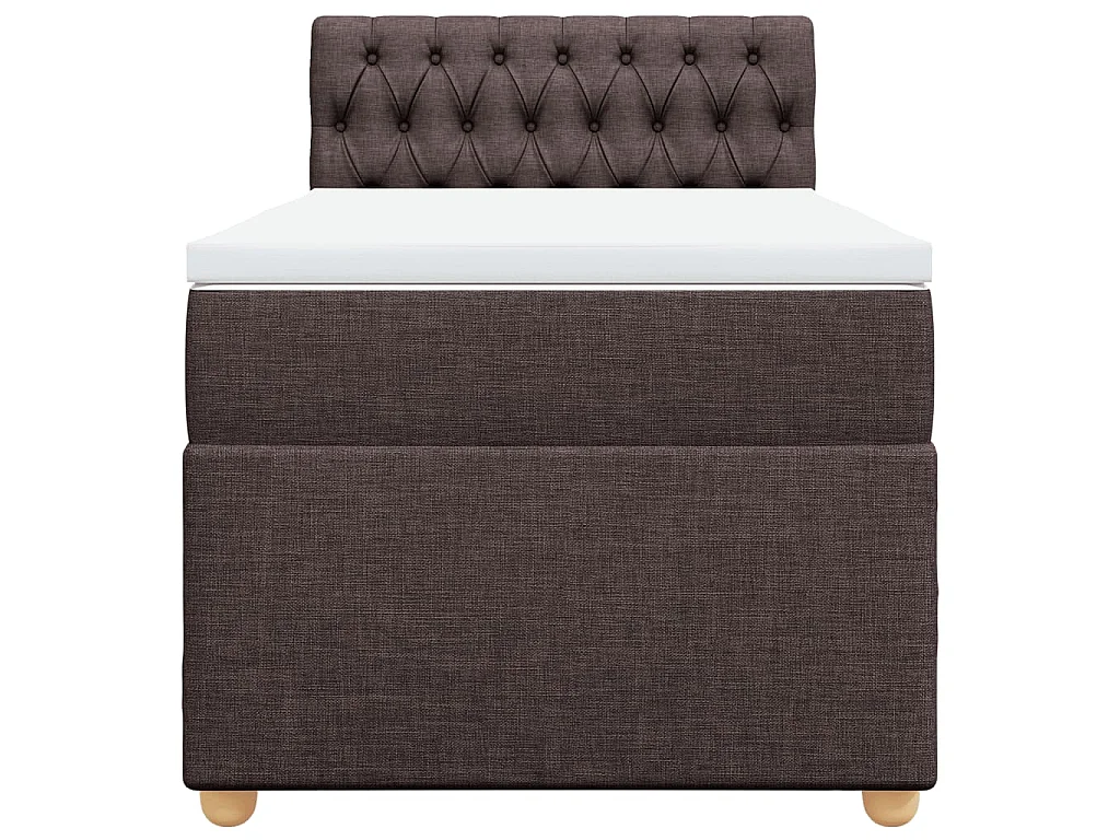 Sommier à lattes de lit avec matelas Marron foncé 80x200 cm