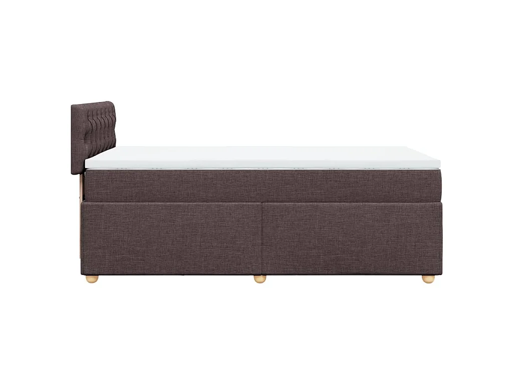 Sommier à lattes de lit avec matelas Marron foncé 80x200 cm