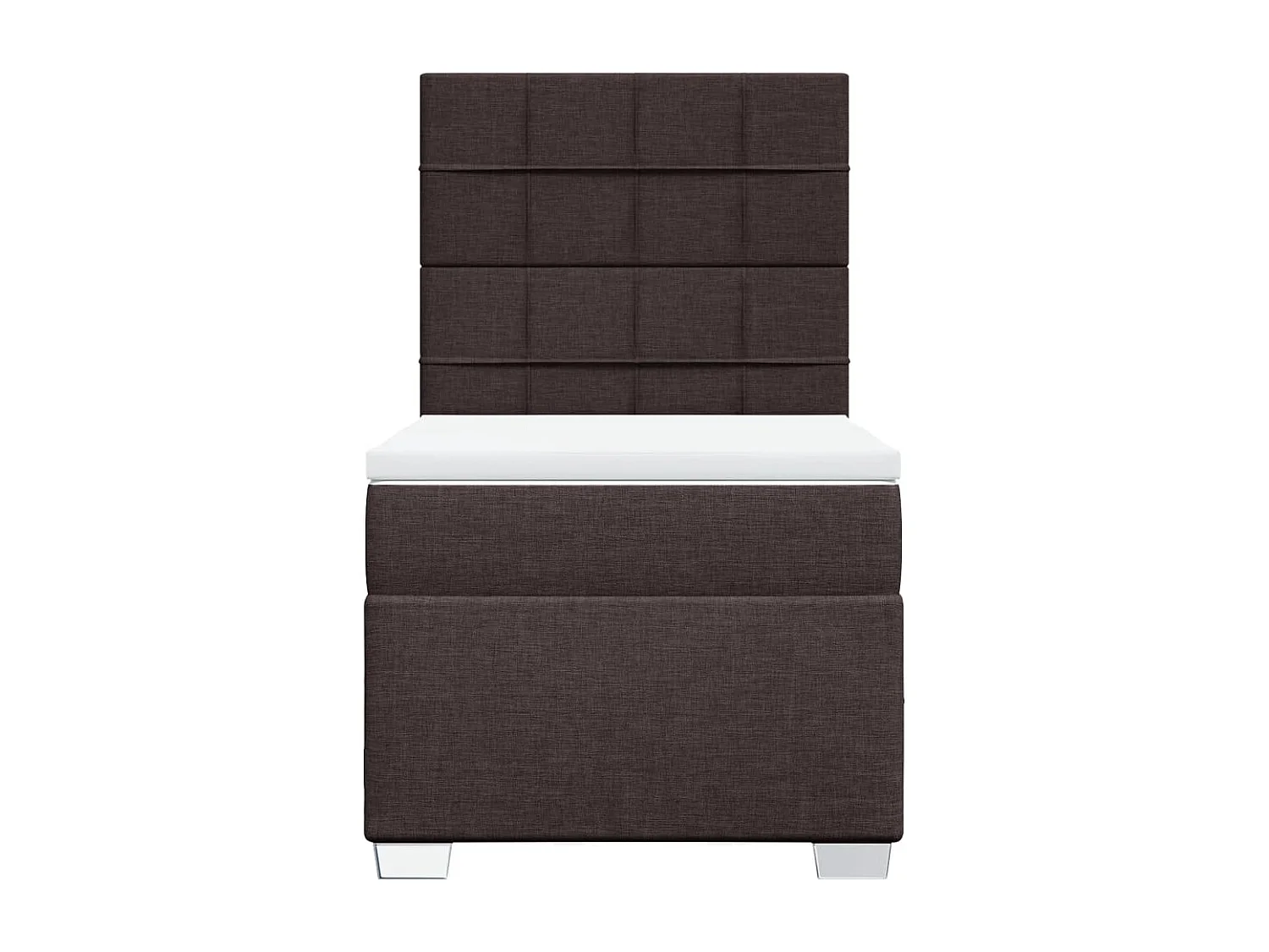 Boxspring met matras stof donkerbruin 100x200 cm