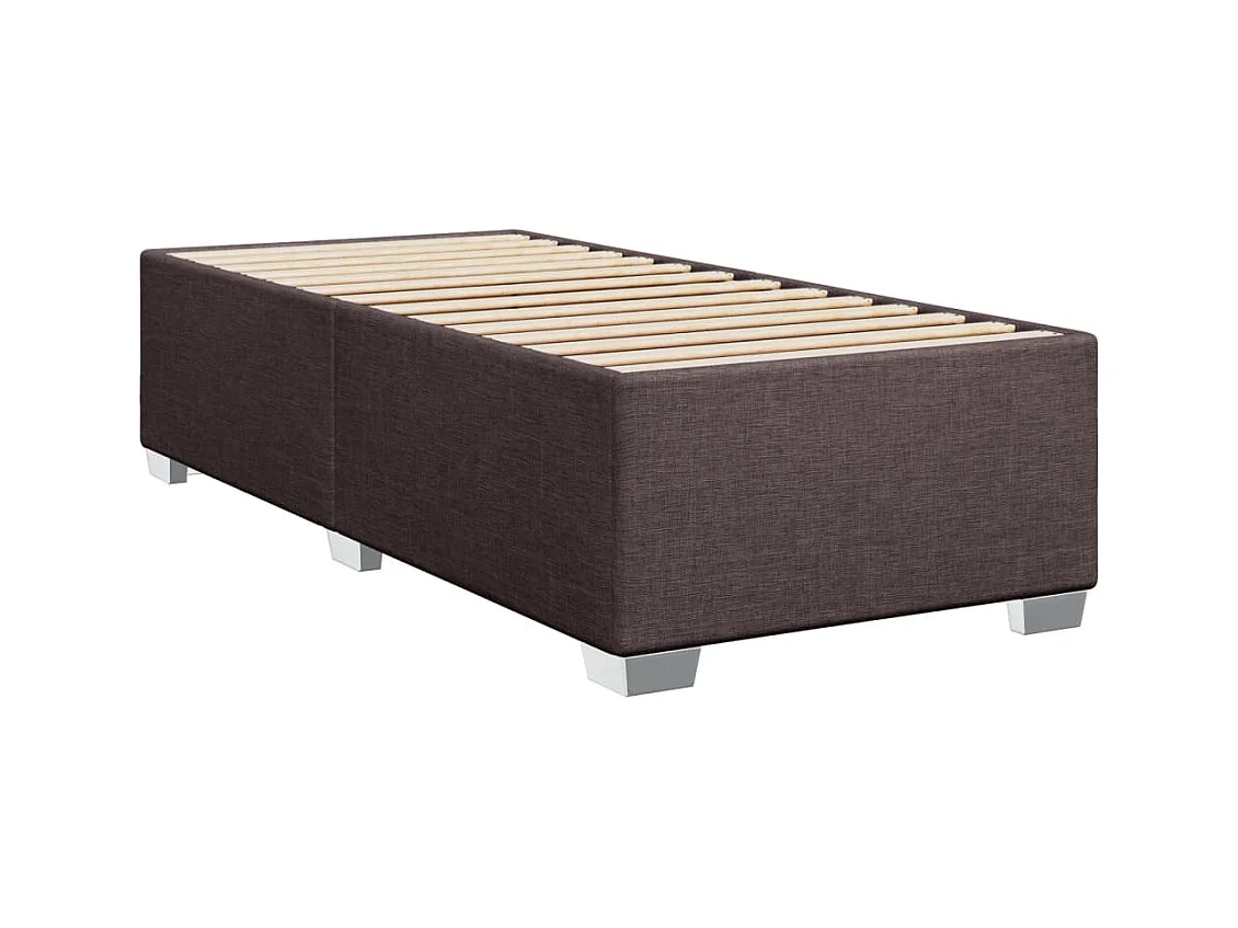 Sommier à lattes de lit avec matelas Marron foncé 100x200 cm