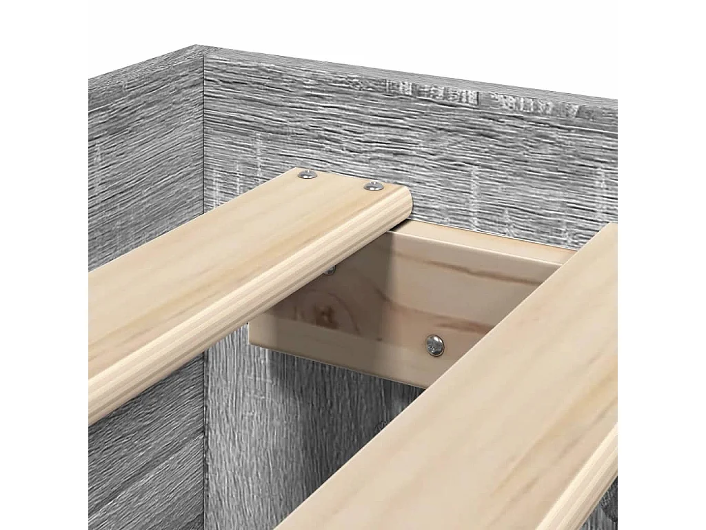 Cadre de lit sans matelas sonoma gris 100x200 cm