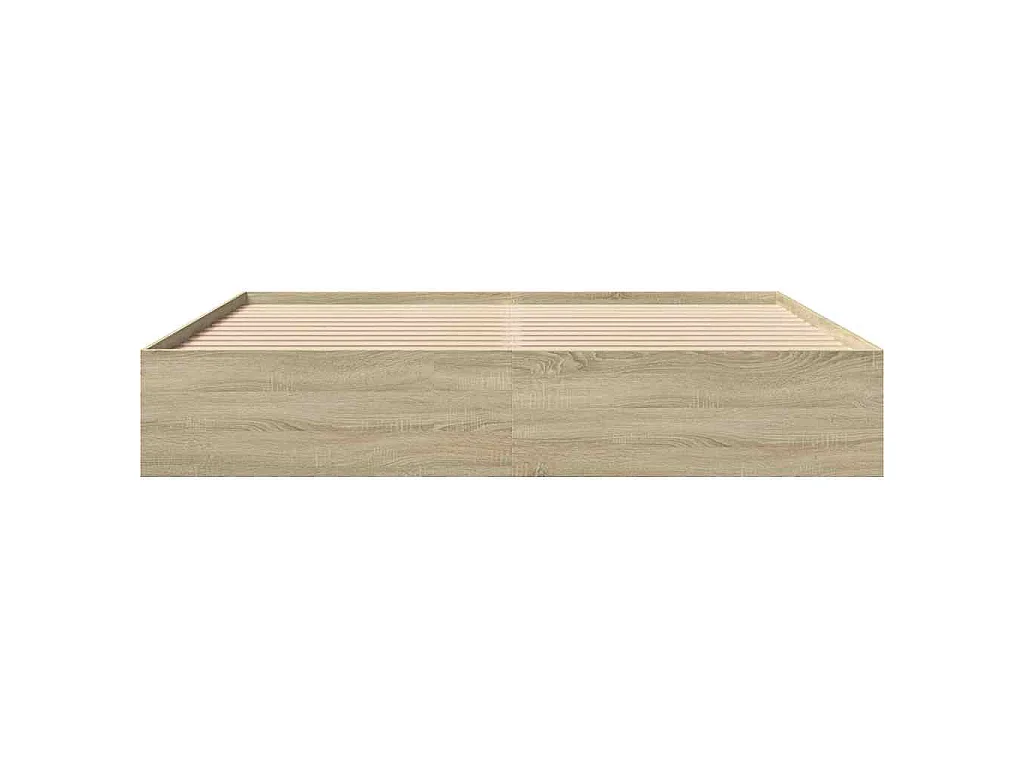 Bedframe zonder matras 200x200cm spaanplaat sonoma eikenkleurig
