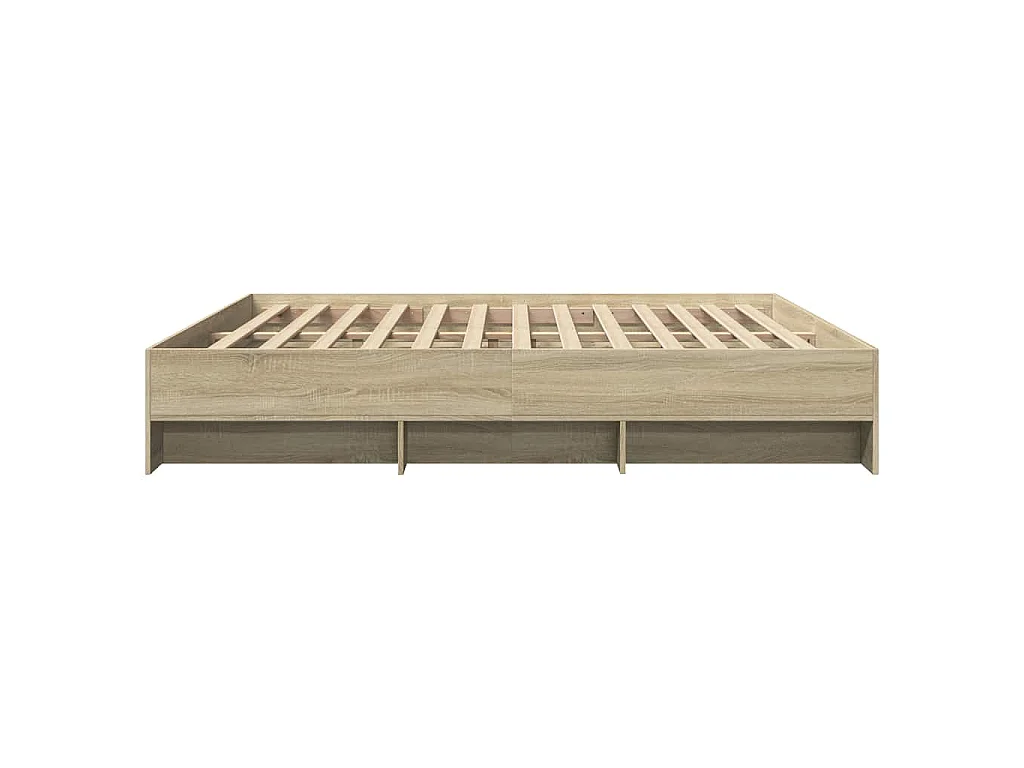Bedframe zonder matras 200x200cm spaanplaat sonoma eikenkleurig